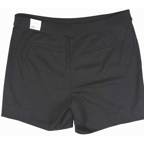 LANE BRYANT Pull-On Ponte‎ Wide Leg Trouser Shorts NWT - Size 22 - Black - Picture 5 of 8